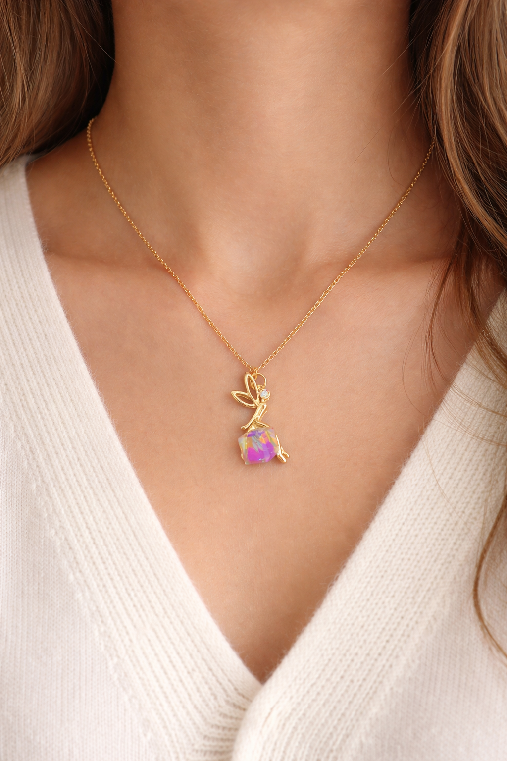 Gold Plated Tinker Bell Necklace