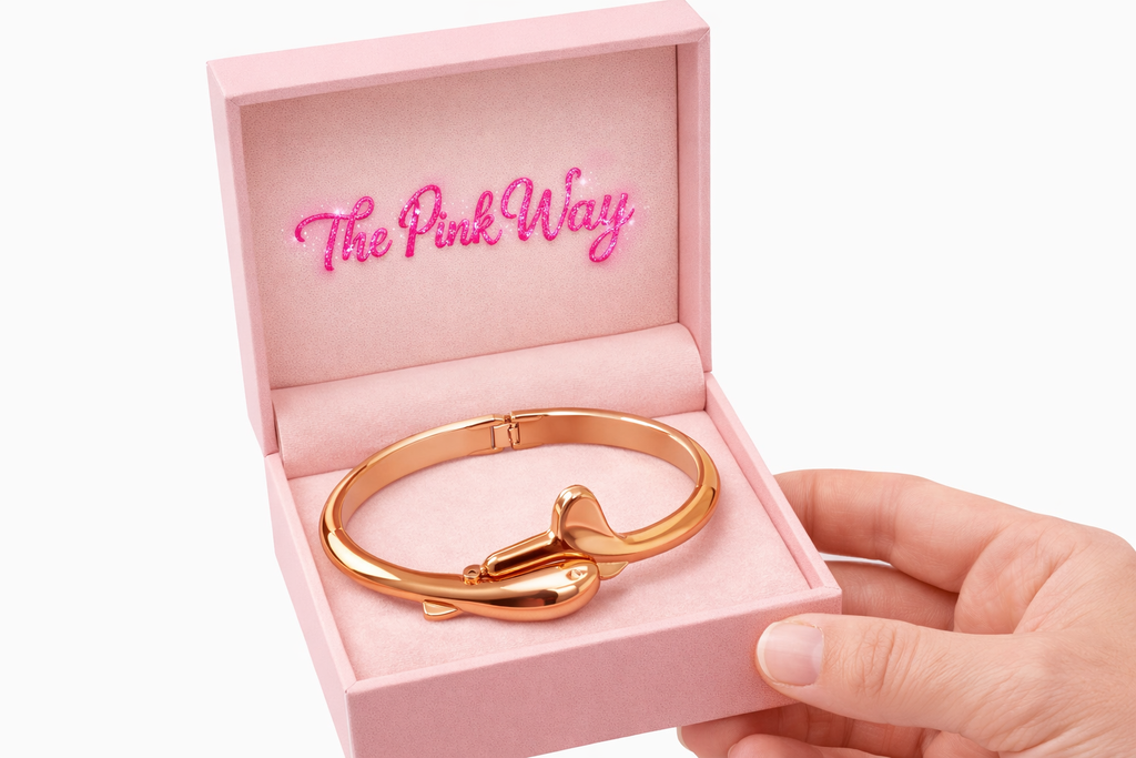 Rose Gold Plated Dolphin Clasp Bracelet