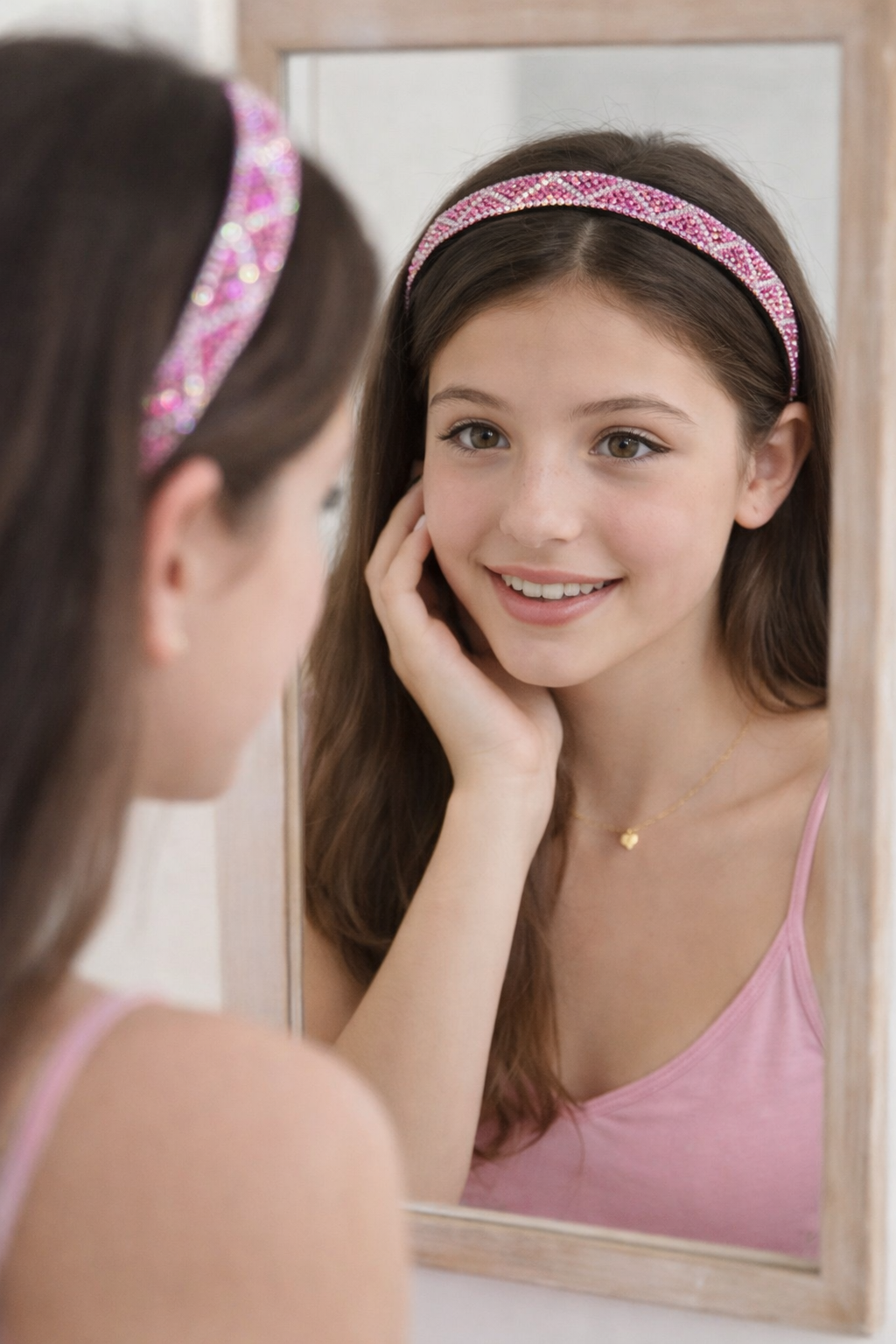 Pink Rhinestone Diamanté Headband