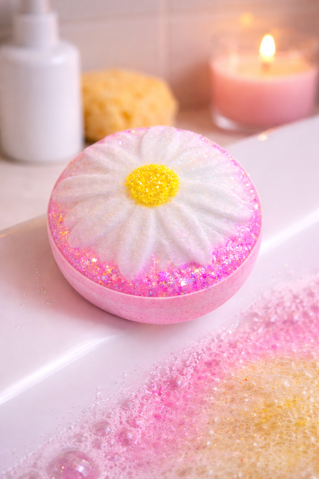 Pink Wildflower Bath Bomb