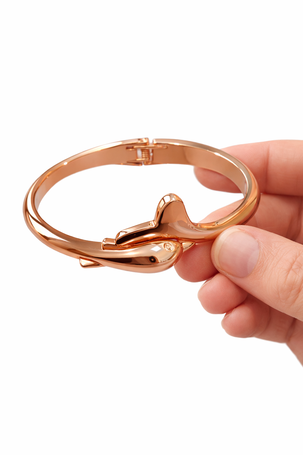 Rose Gold Plated Dolphin Clasp Bracelet