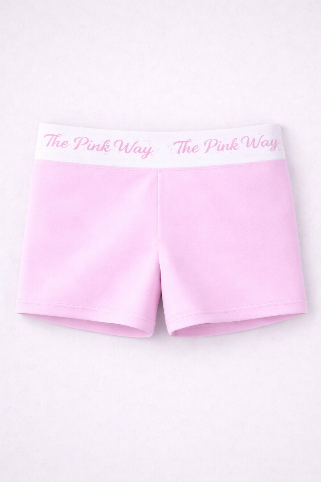 The Pink Way White Band Gym Shorts